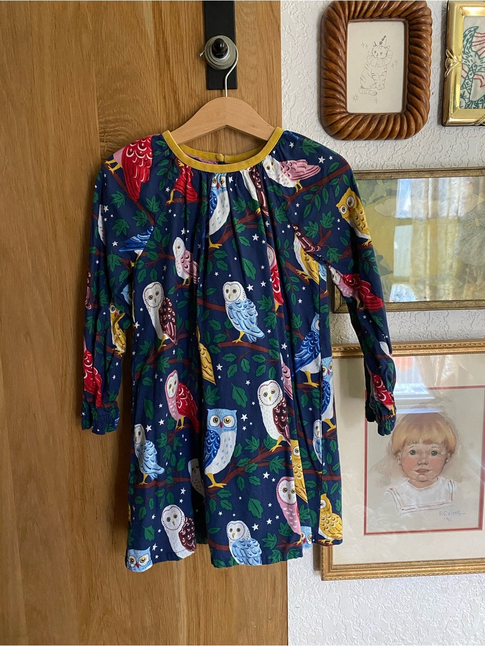 Mini Boden Navy Owl dress